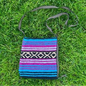 Mexican blanket pouch purse crossbody bag